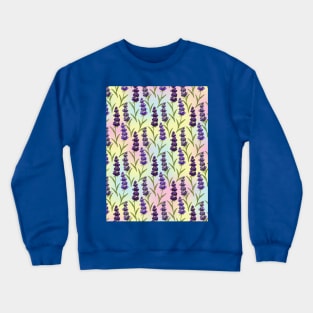 Lavender Flowers Pattern Crewneck Sweatshirt